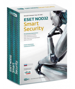 Антивирус ESET Smart Security 4.0 лицензия на 1 год 2 ПК (коробка)