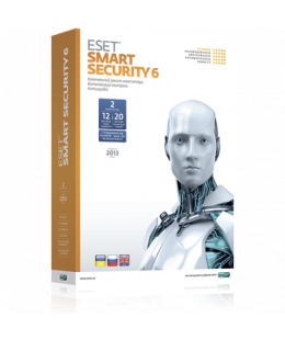 Антивирус ESET Smart Security 6.0 стартовая лицензия на 1 год (или 20 мес продления) 2 ПК (коробка)