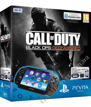 Игровая приставка PS Vita WiFi Bundle (карта памяти 4Gb и ваучер на скачку игры Call of Duty: Black Ops Declassified)