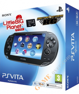 Игровая приставка PS Vita WiFi+3G Bundle (карта памяти 4Gb и ваучеры на скачку игр Little Big Planet и Motor Storm RC)