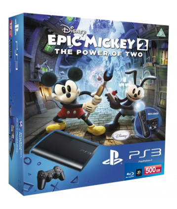 Игровая приставка Sony Playstation 3 Super Slim 500Gb Bundle (Disney Epic Mickey 2)