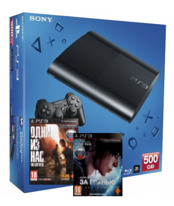 Игровая приставка Sony Playstation 3 Super Slim 500Gb Bundle (The Last of Us + Beyond: Two Souls)