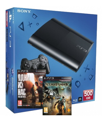 Игровая приставка Sony Playstation 3 Super Slim 500Gb Bundle (The Last of Us + Star Hawk)