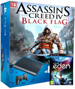 Игровая приставка Sony Playstation 3 Super Slim 500Gb Bundle (Assassin's Creed 4 Black Flag + Child of Eden)