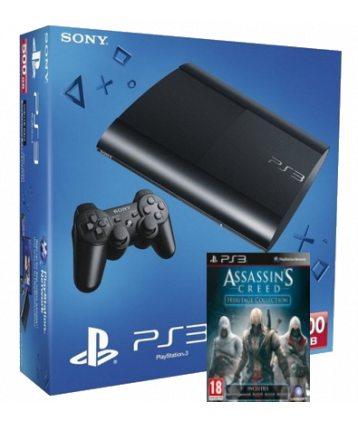 Игровая приставка Sony Playstation 3 Super Slim 500Gb Bundle (Assassin's Creed Heritage Collection)