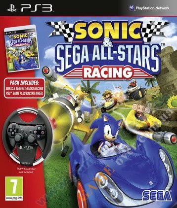 Sonic and SEGA: All-Stars Racing (игра + накладка-руль PS) PS3