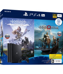 Комплект игровая приставка Sony Playstation 4 PRO 1Тб + 2 игры