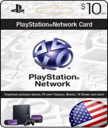 Карта оплаты для PlayStation Network USA 10$ (ключ активации) PSN