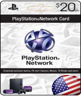 Карта оплаты для PlayStation Network USA 20$ (ключ активации) PSN