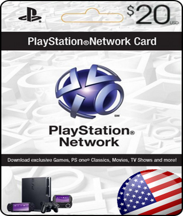 Карта оплаты для PlayStation Network USA 20$ (ключ активации) PSN
