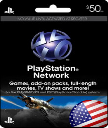 Карта оплаты для PlayStation Network USA 50$ (ключ активации) PSN