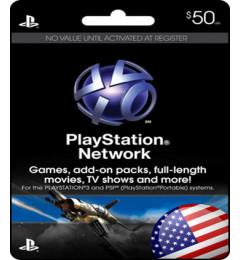 Карта оплаты для PlayStation Network USA 50$ (ключ активации) PSN