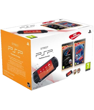 Игровая приставка Sony PSP Street E-1008CB Bundle (Gran Turismo ESN + Cars 2 ESN) Черная