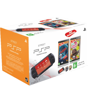 Игровая приставка Sony PSP Street E-1008CB Bundle (LBP ESN + Cars 2 ESN) Черная