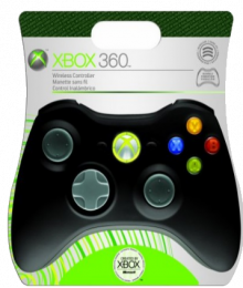 Контроллер беспроводной Xbox 360 черный (блистер)